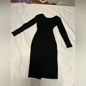 Lulu's Classic Black Long Sleeve Dress